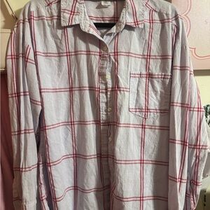 Abound White and Red Plaid Casual Shirt